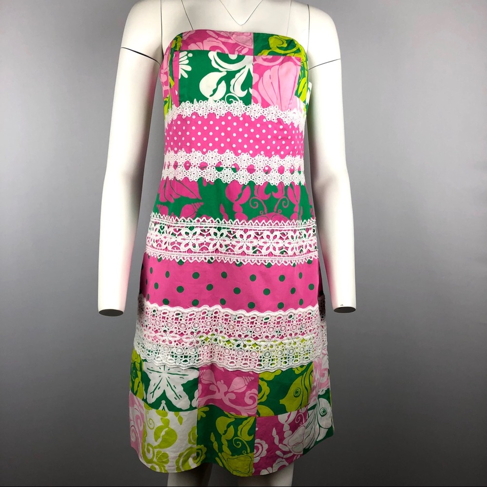 Lilly Pulitzer Delightful Strapless Dress 10